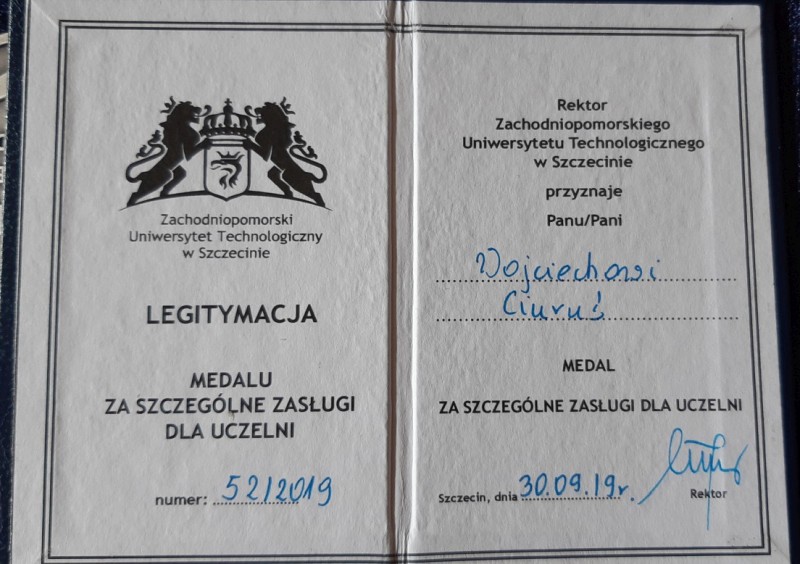 Medal ZUT 02 Medal ZUT 02
