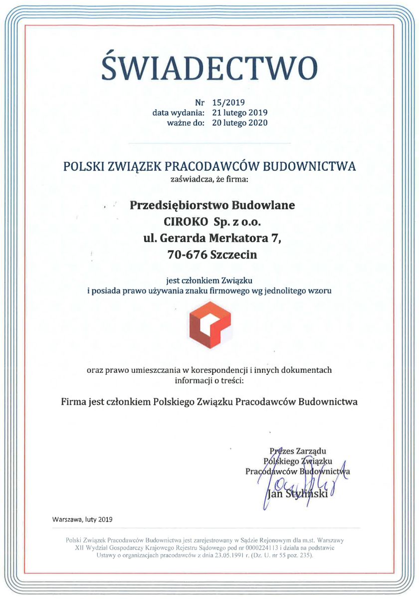 Swiadectwo PZPB Swiadectwo PZPB